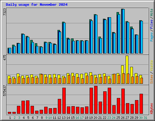 Daily usage for November 2024