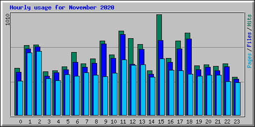 Hourly usage for November 2020