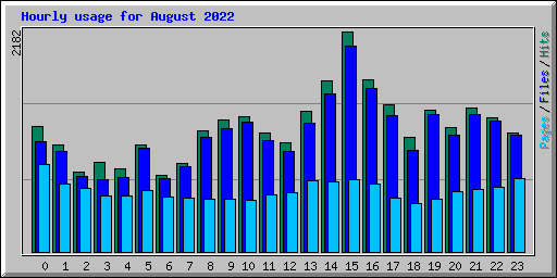 Hourly usage for August 2022