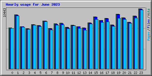 Hourly usage for June 2023