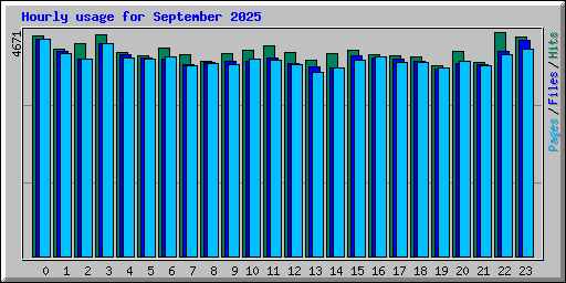 Hourly usage for September 2025