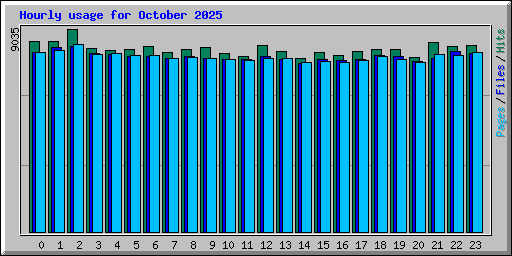 Hourly usage for October 2025